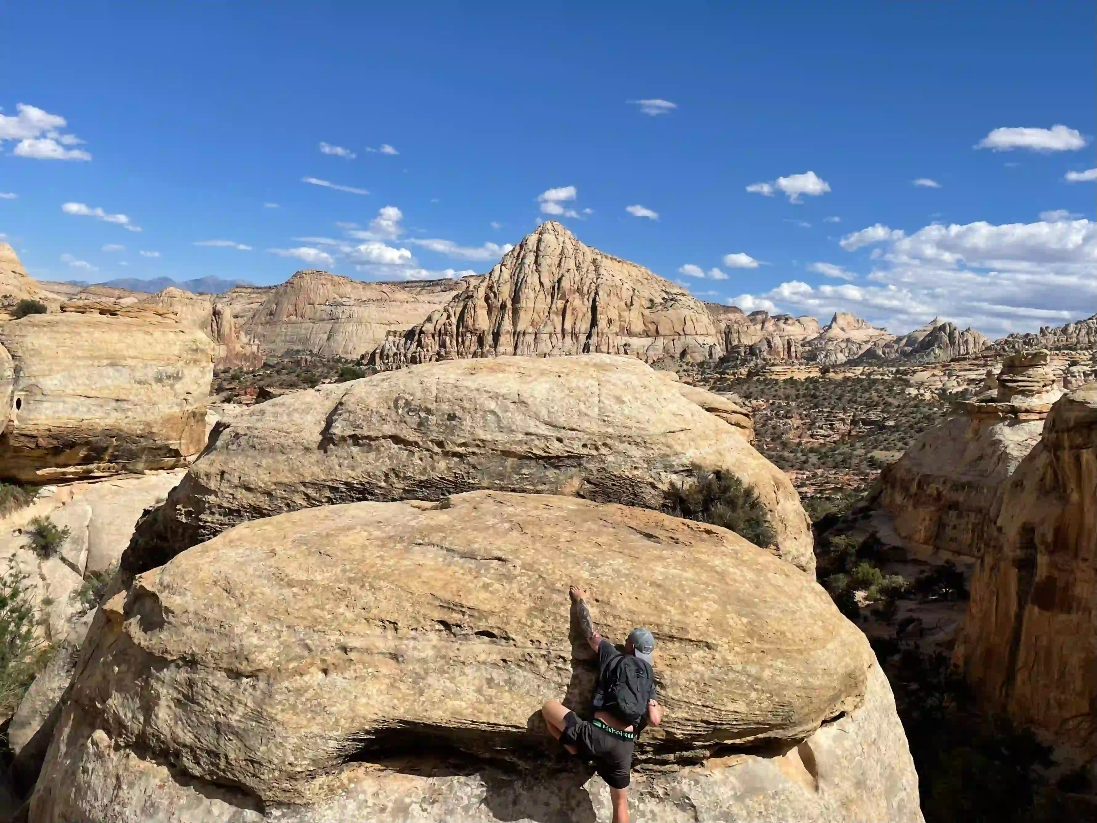 Me climbing the rocks of Utah