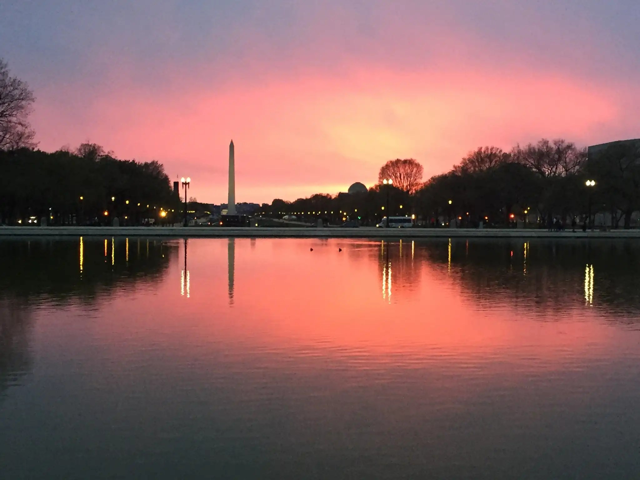 Sunset at the Capitol Reflecting Pool, Washington, DC