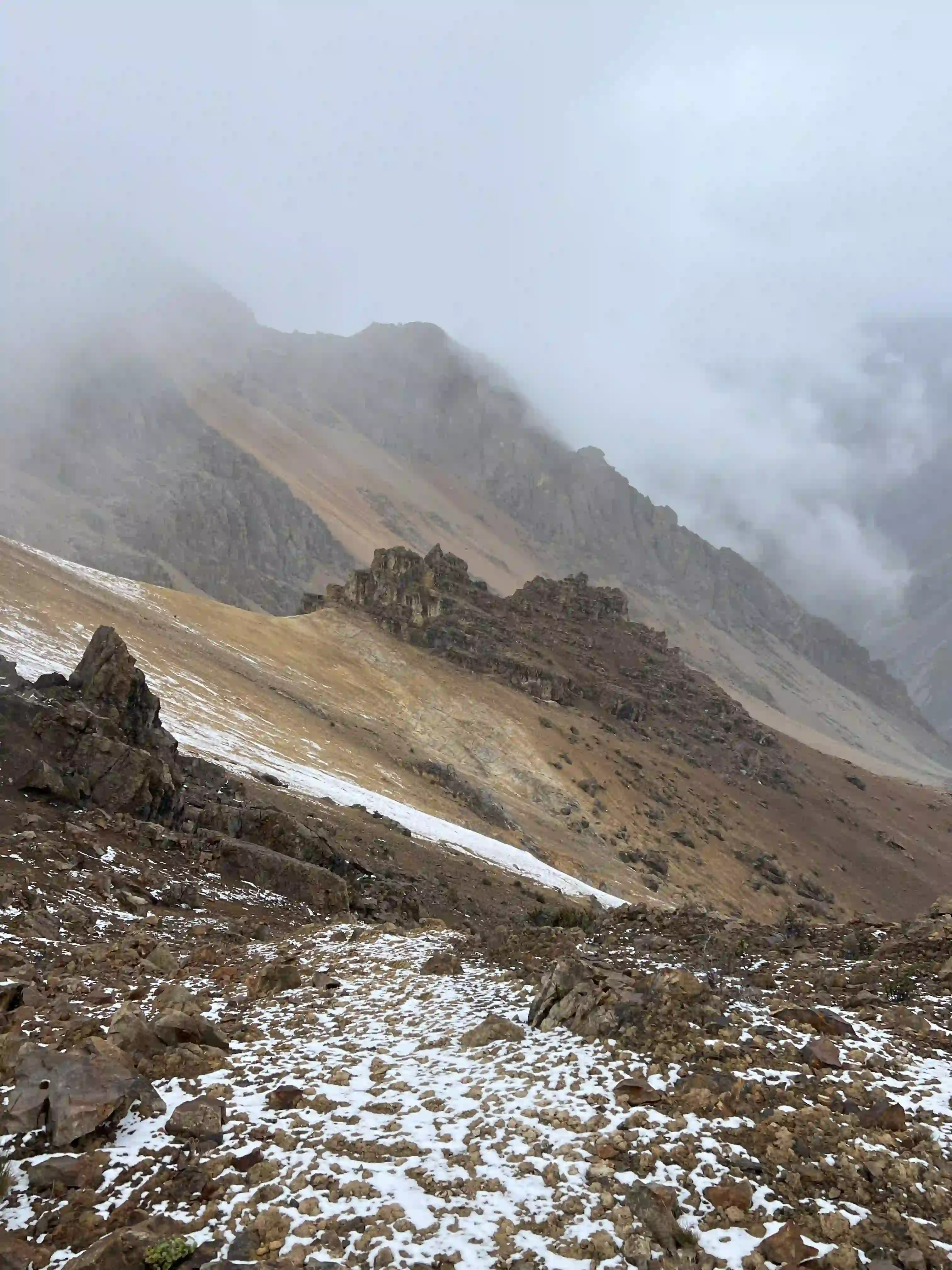 Mountain pass on Cordillera Huayhuash, Peru